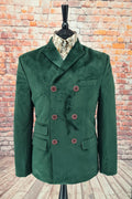 Langley - Green Velvet Double Breasted Jacket