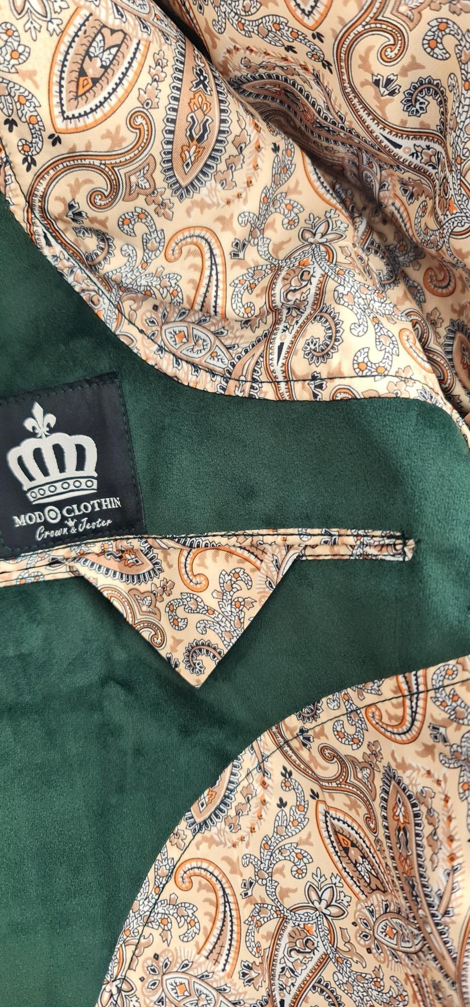 Langley - Green Velvet Double Breasted Jacket