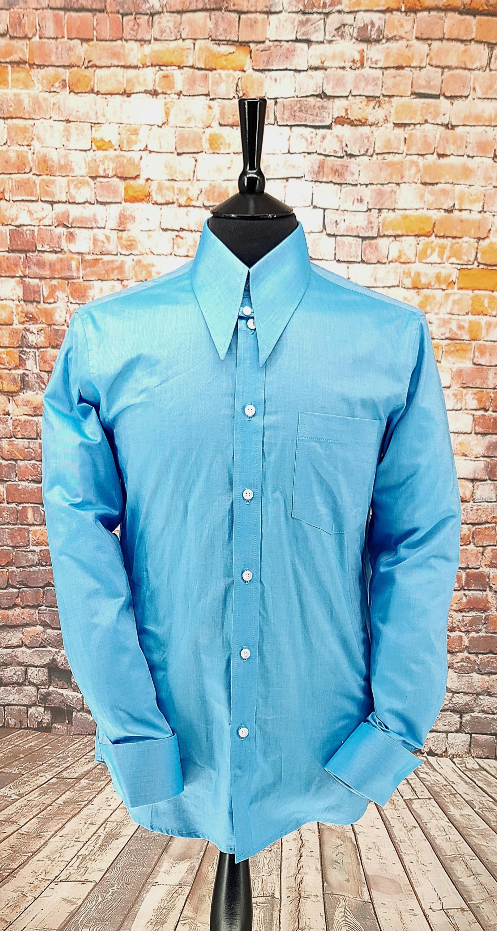 Harrow - 100% Cotton Semi Two Tone Blue Shirt