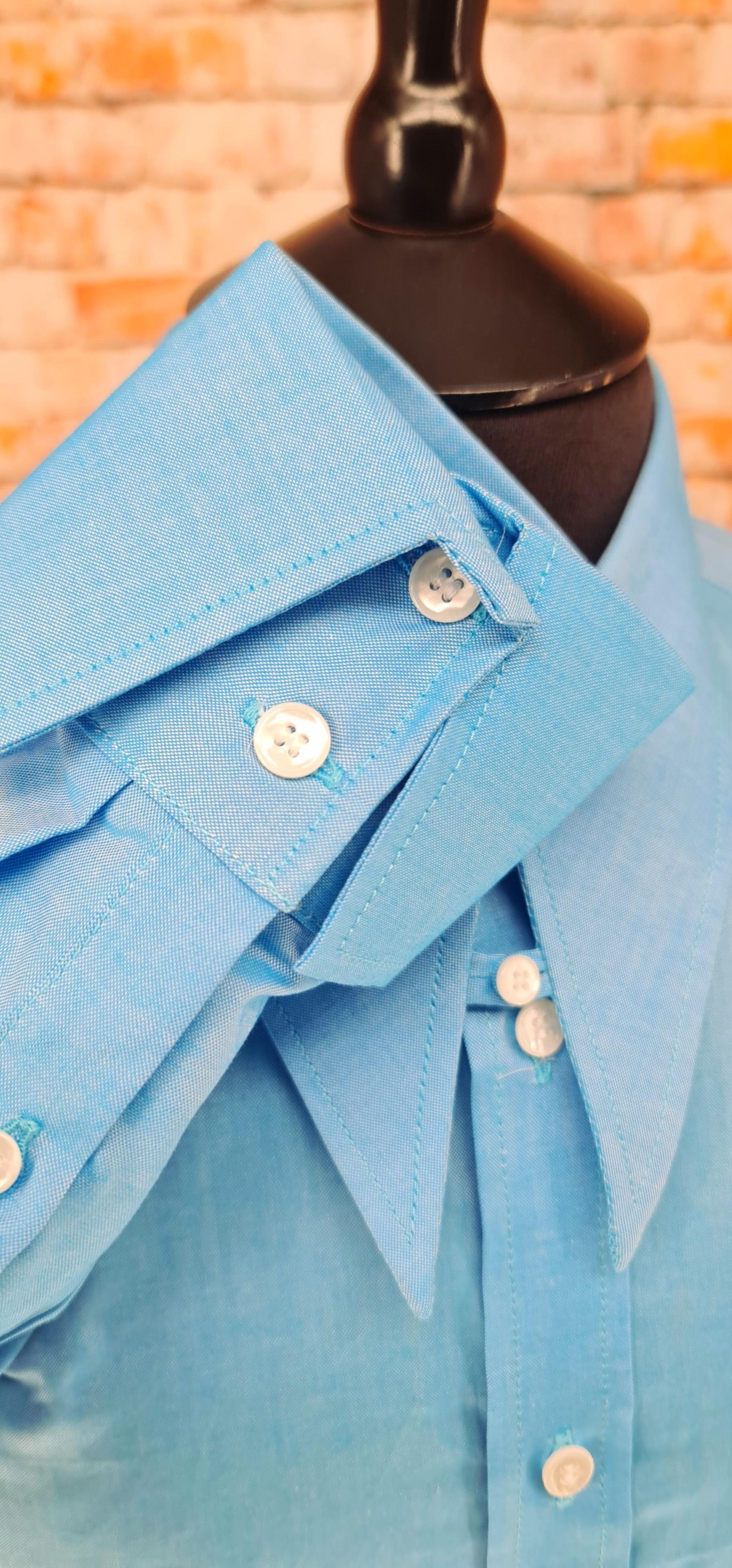 Harrow - 100% Cotton Semi Two Tone Blue Shirt