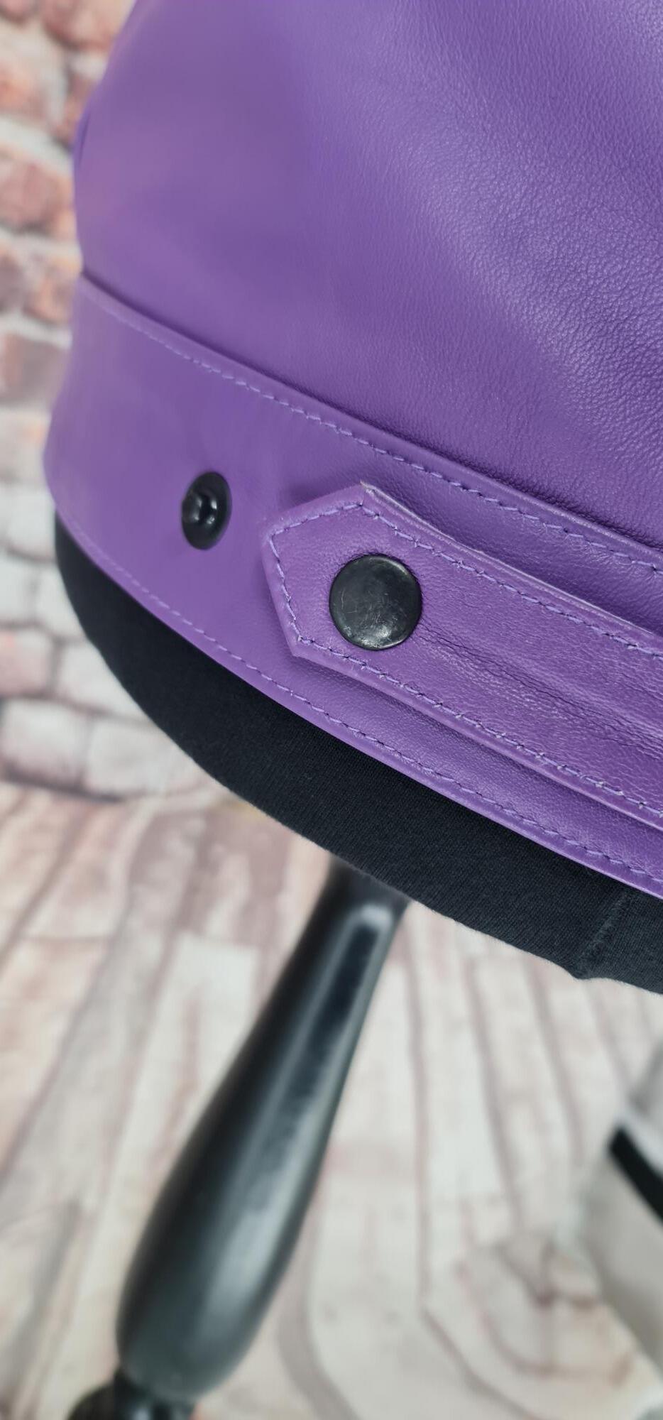 Grove - Violet Leather Trucker Jacket