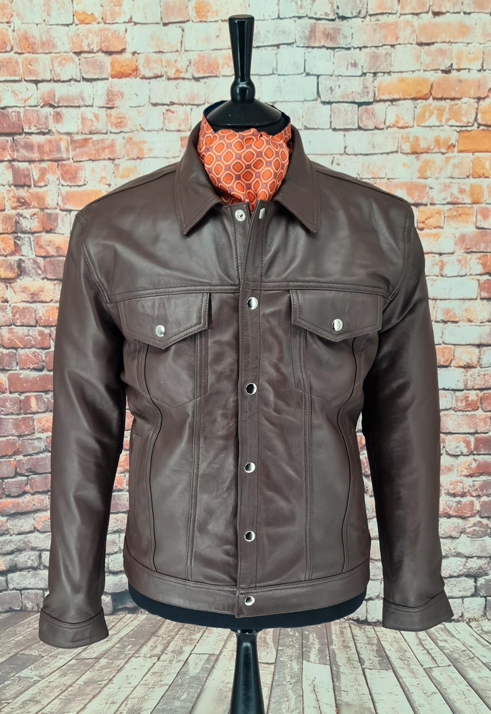 "Lomas" - Brown Short Superb Leather Jacket