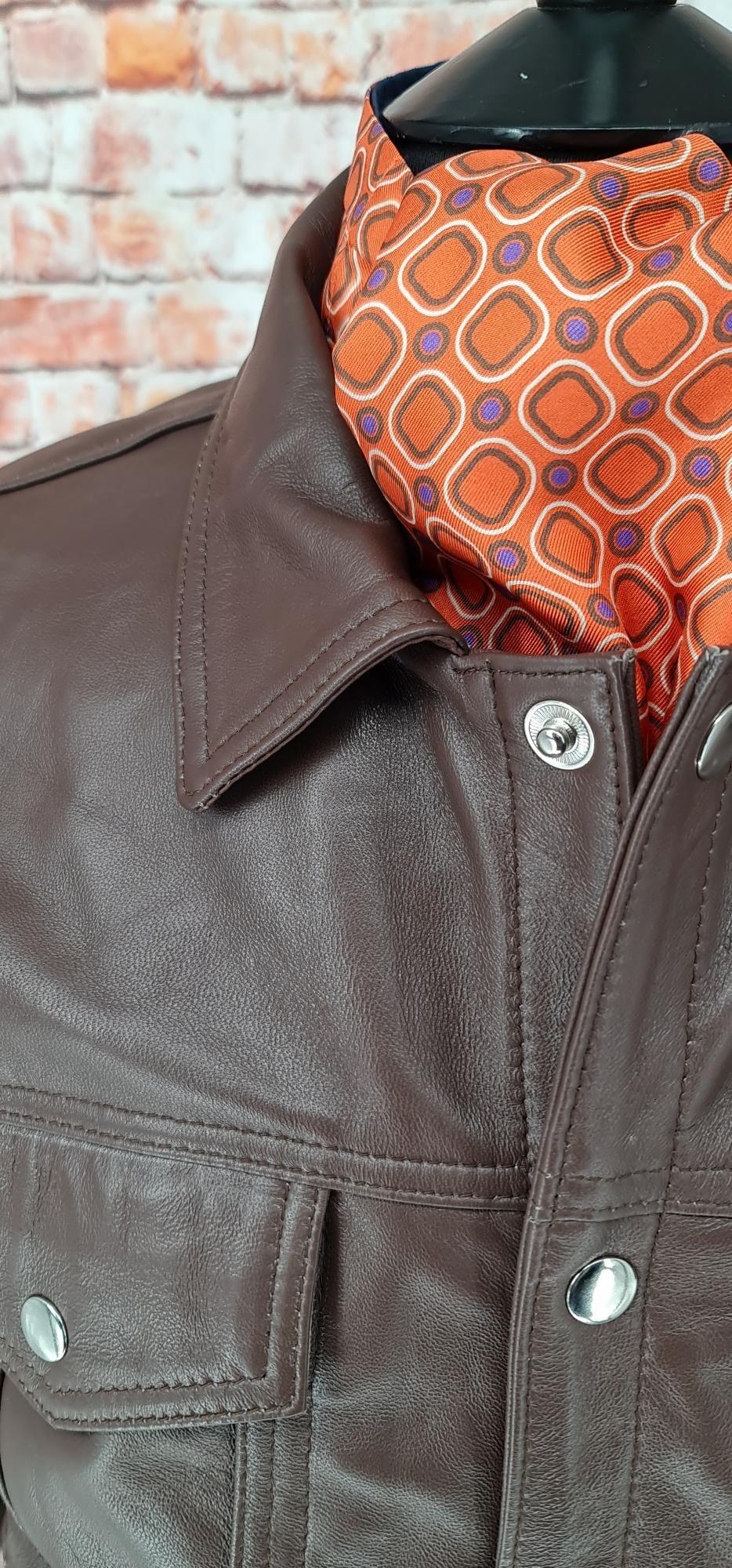 "Lomas" - Brown Short Superb Leather Jacket