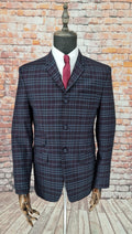 Newstead - Aubergine & Teal Checked Suit