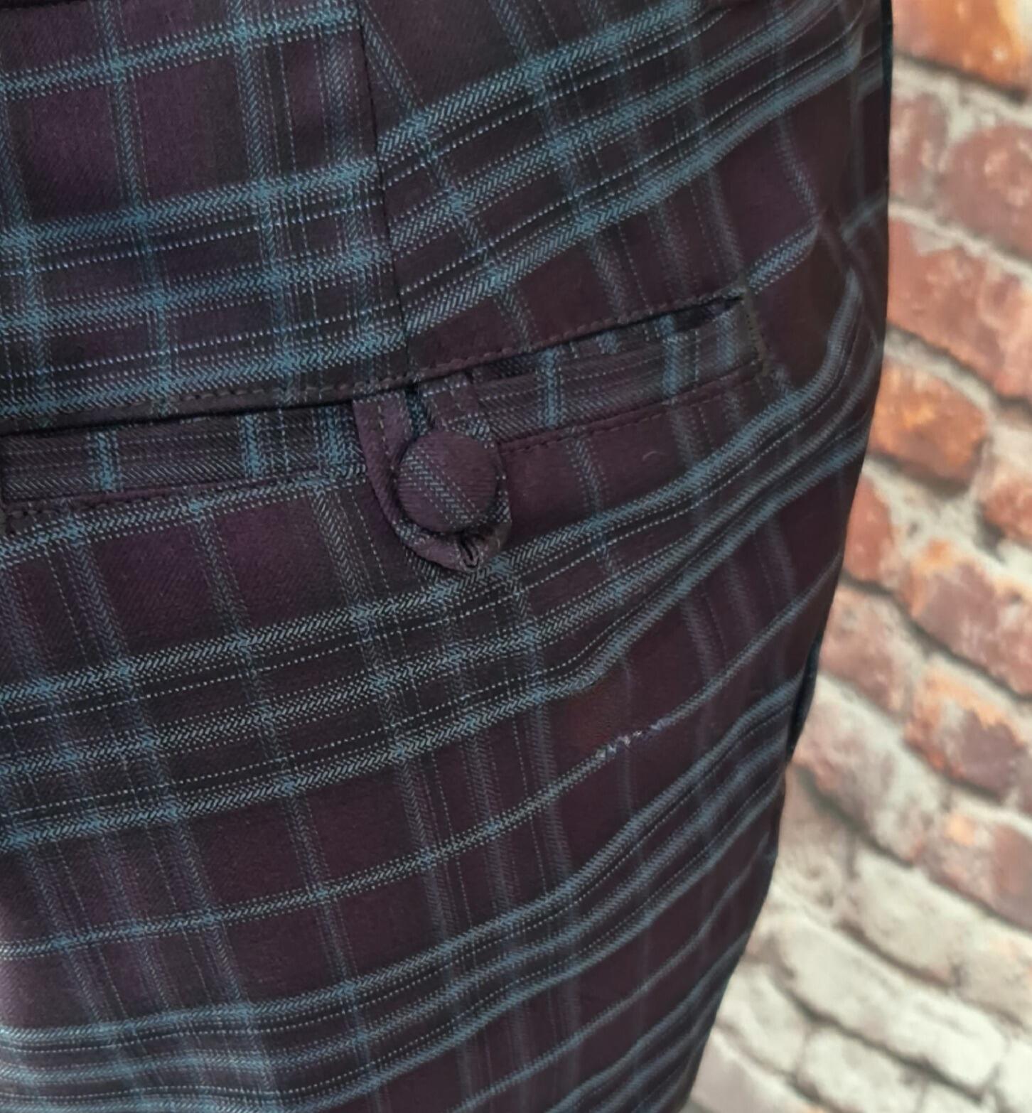 Newstead - Aubergine & Teal Checked Suit