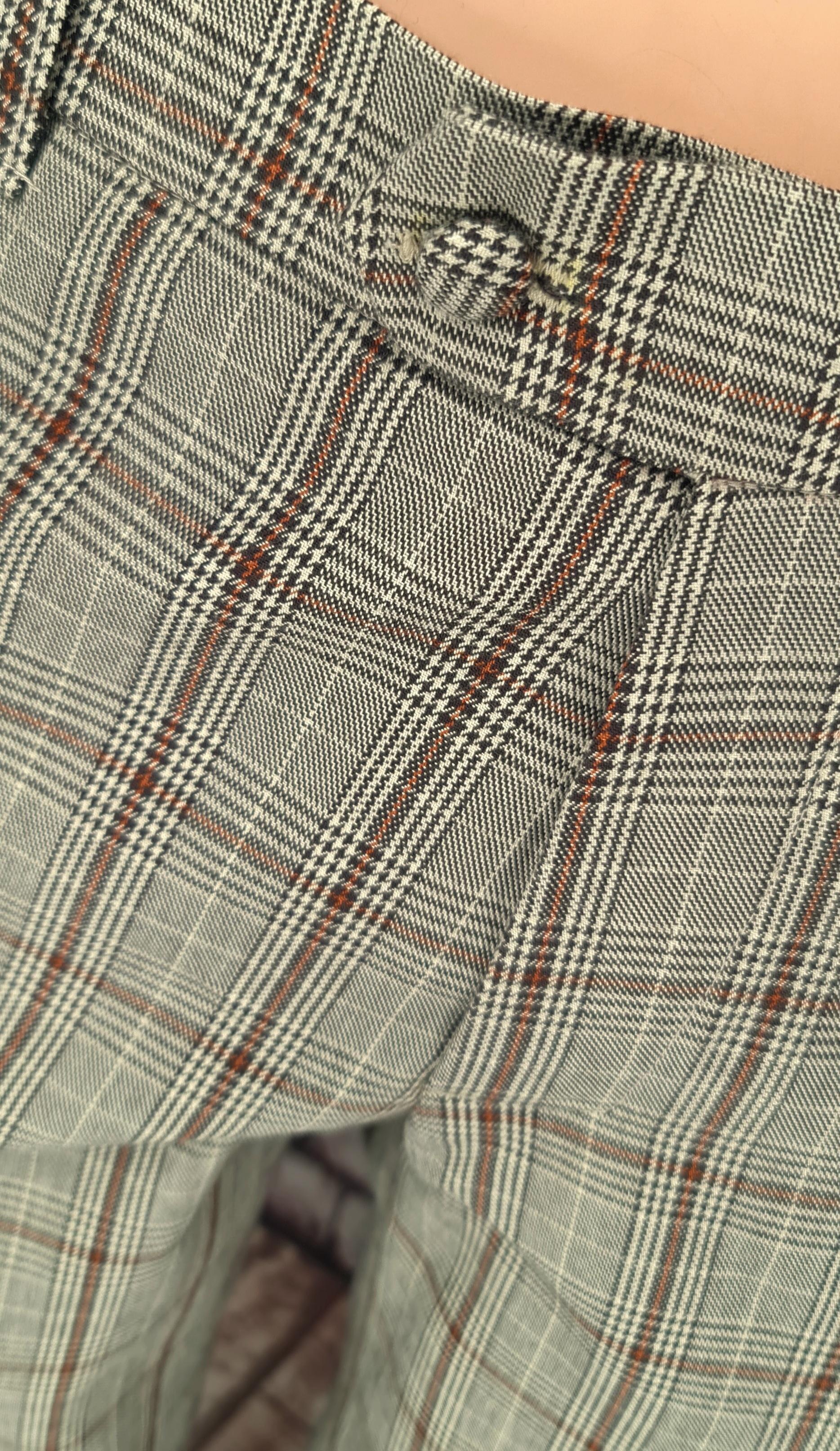 Crawley -  Brown Checked Suit With Velvet Collar