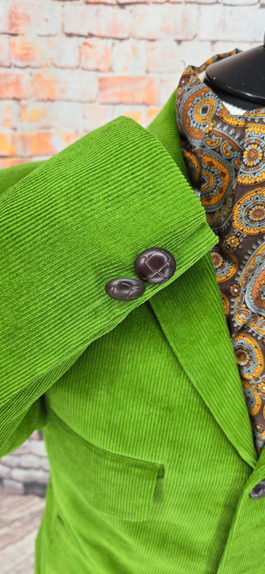 Sylvester - Zesty Lime Green Corduroy Jacket