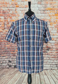 Delroy - Blue Grey Burgundy Checked Shirt