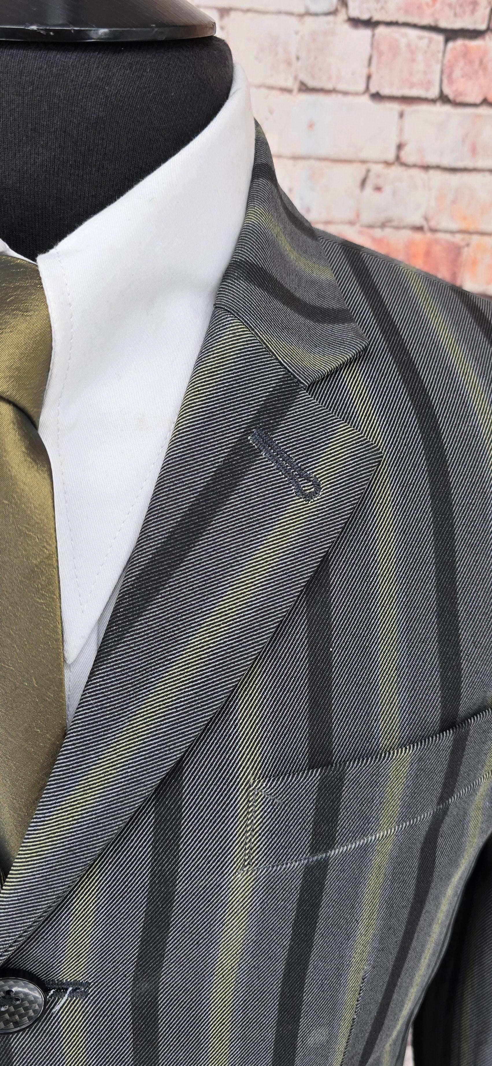Newton - Grey & Yellow Striped Boating Blazer