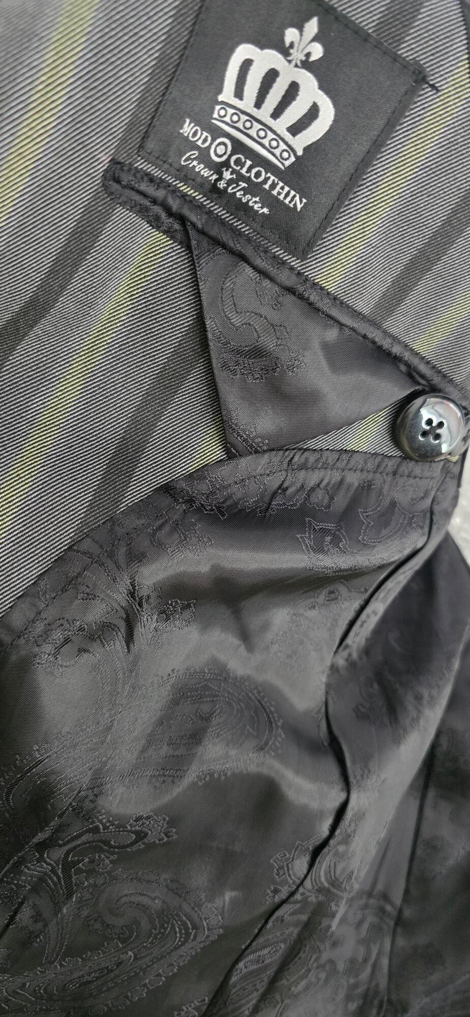 Newton - Grey & Yellow Striped Boating Blazer