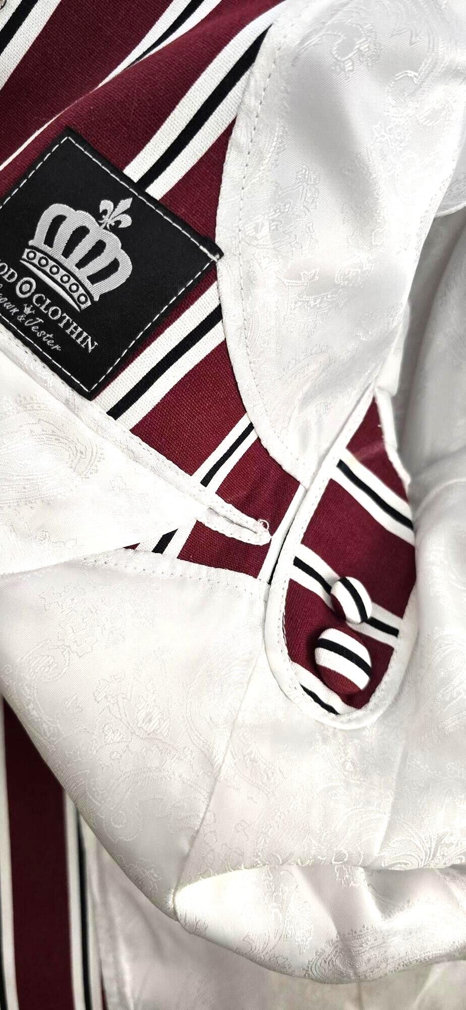 Anderson - Washed Burgundy Striped Boating Blazer