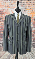 Newton - Grey & Yellow Striped Boating Blazer