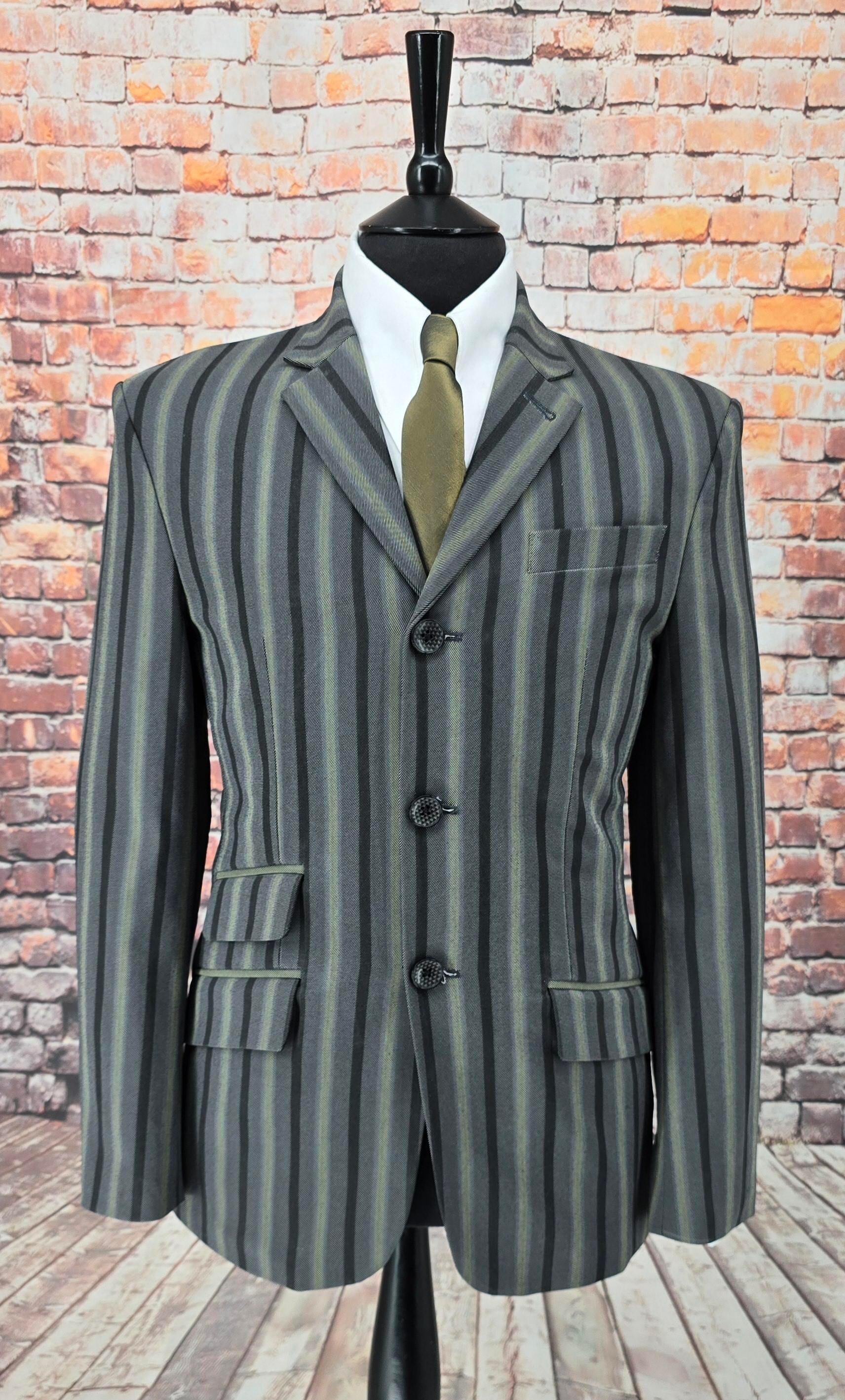 Newton - Grey & Yellow Striped Boating Blazer