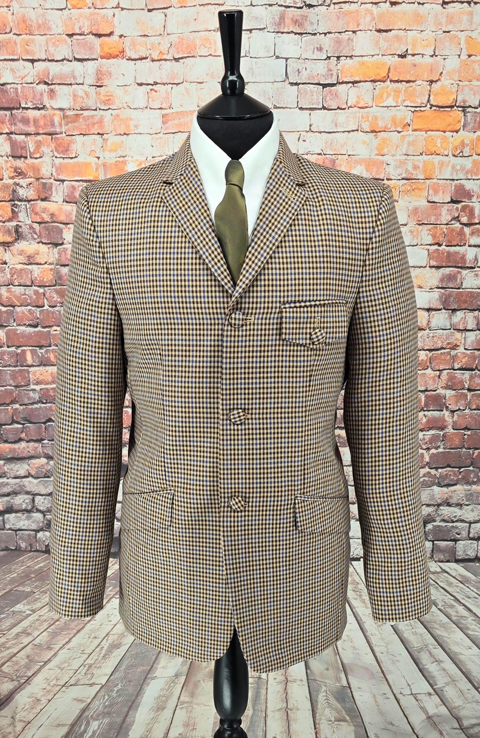 Baron - Brown Blue Puppy Tooth Jacket