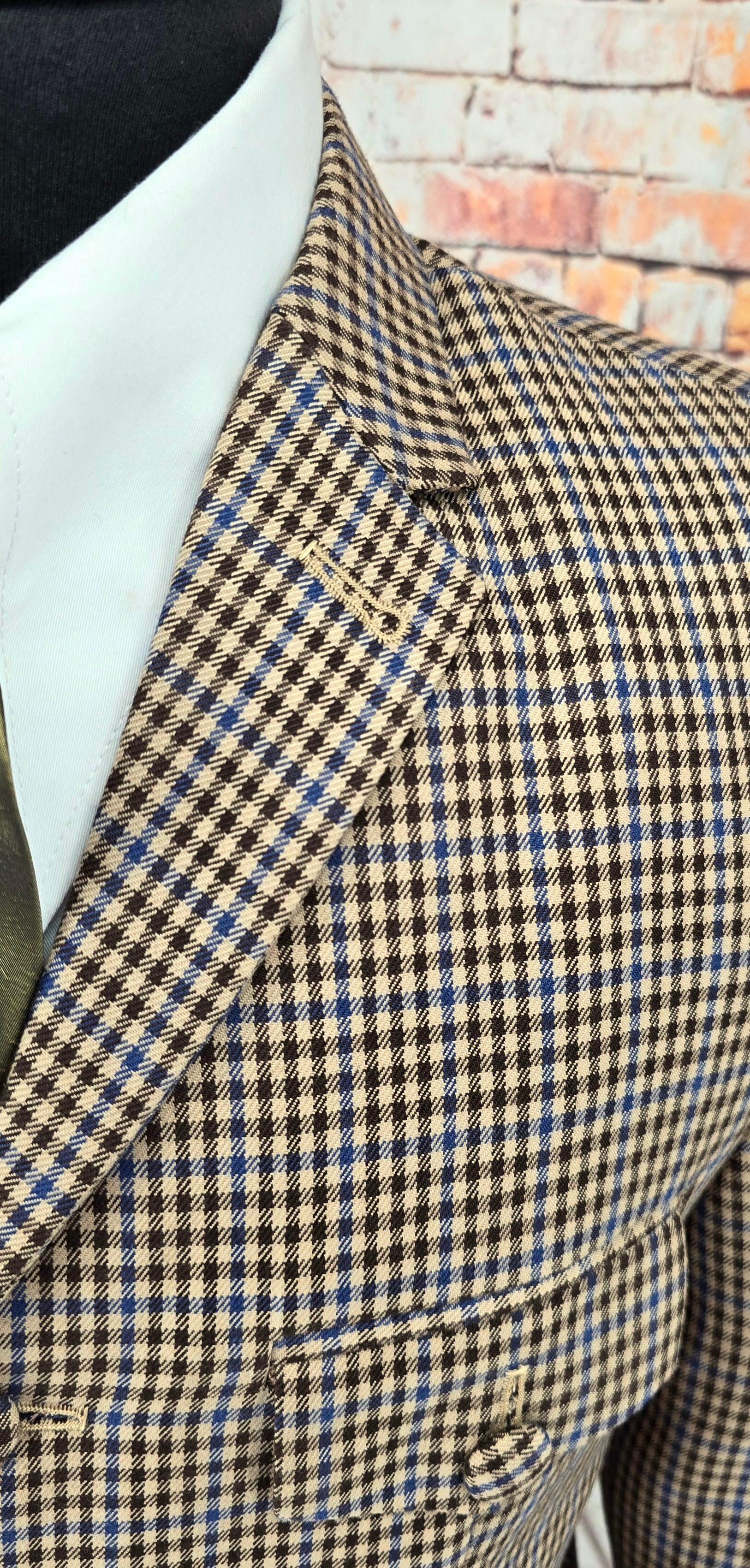 Baron - Brown Blue Puppy Tooth Jacket