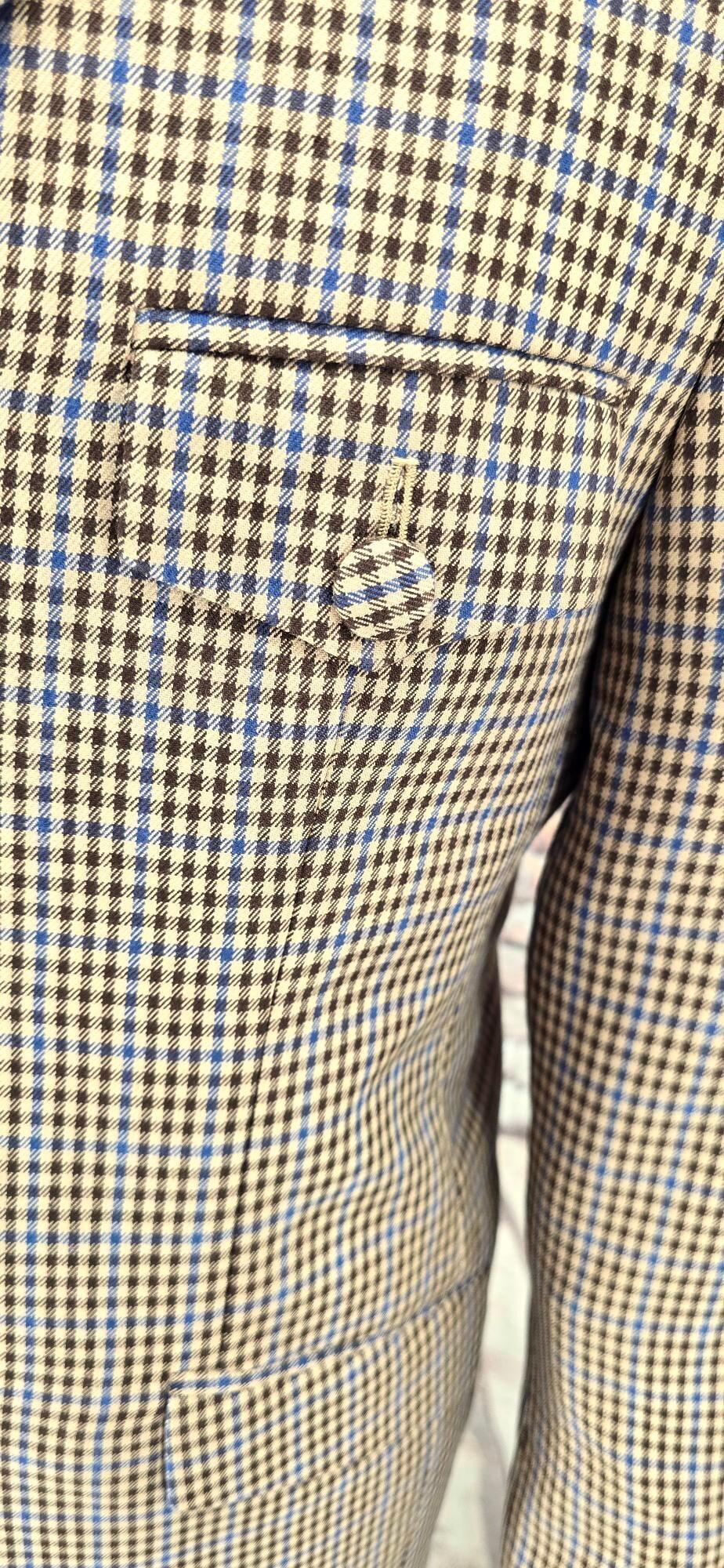 Baron - Brown Blue Puppy Tooth Jacket