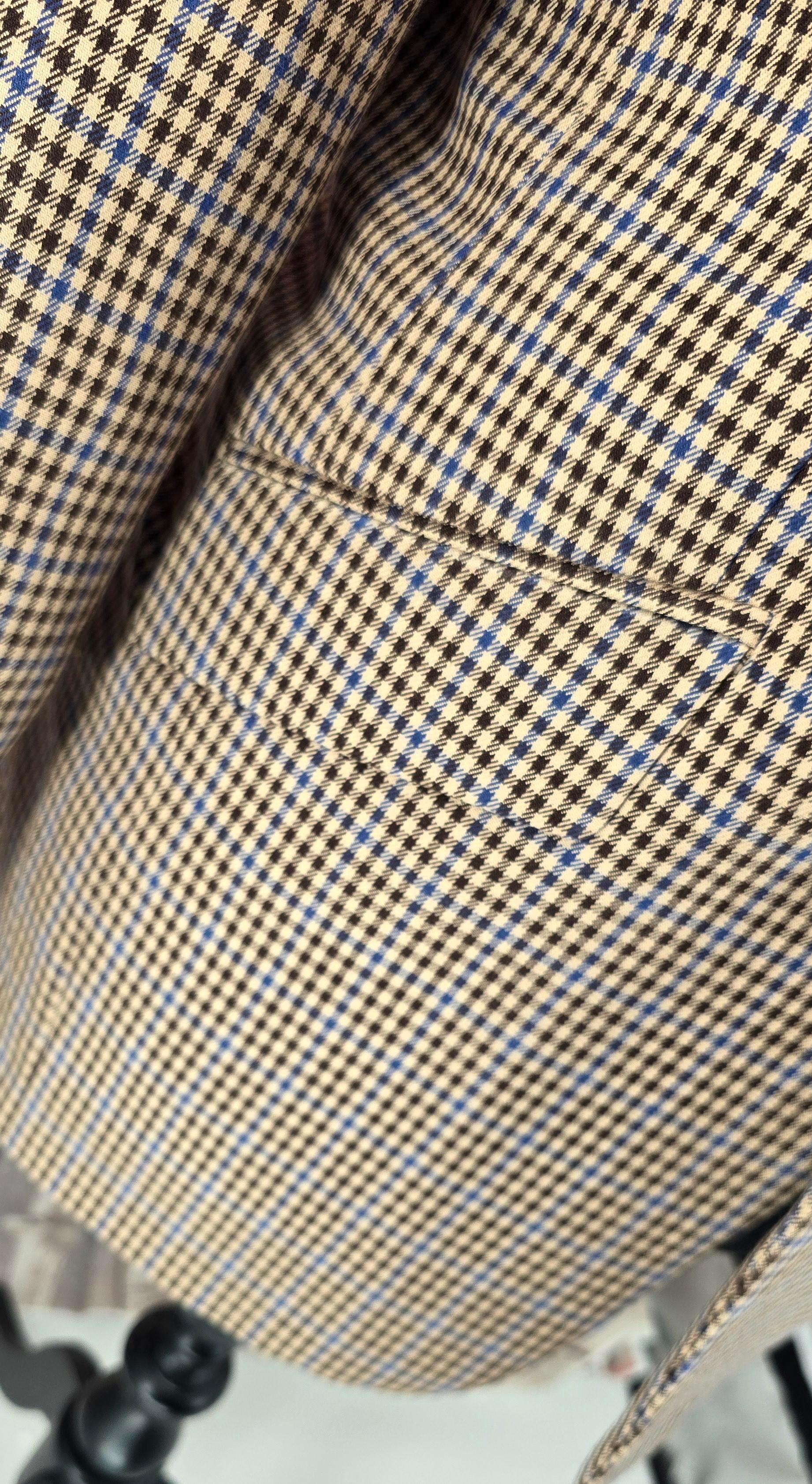 Baron - Brown Blue Puppy Tooth Jacket