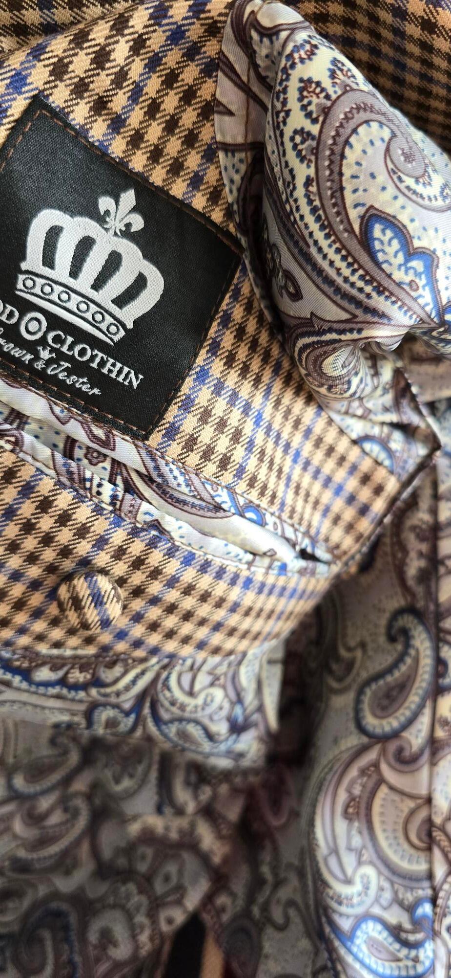 Baron - Brown Blue Puppy Tooth Jacket