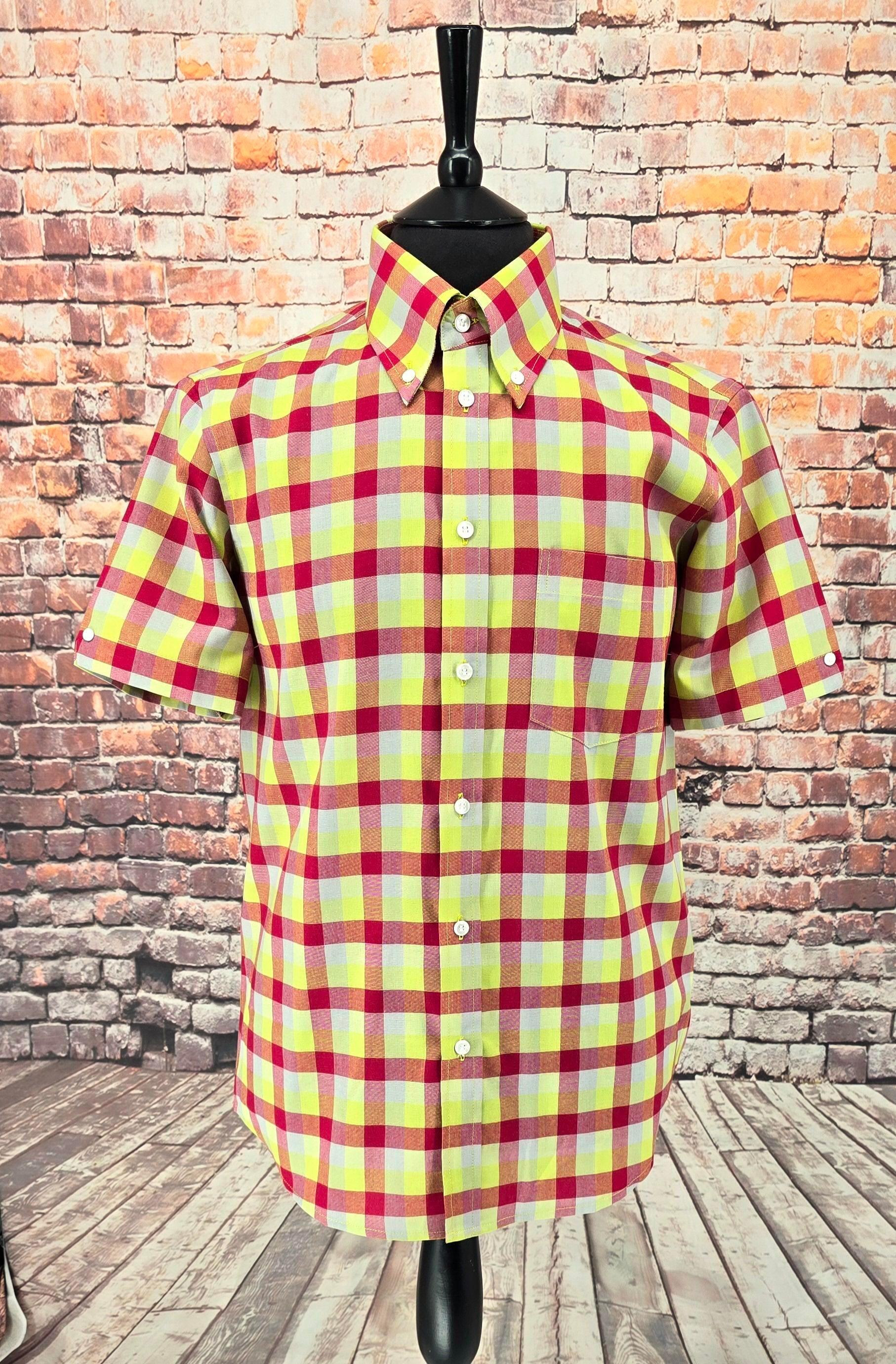 Selwyn -Yellow & Red Checked Short Sleeve Shirt