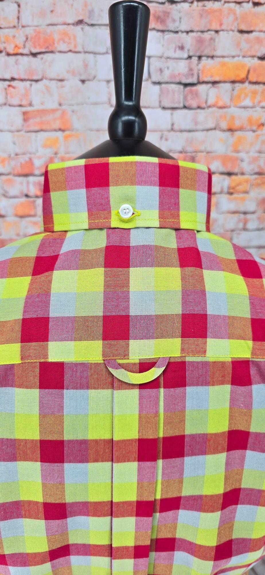 Selwyn -Yellow & Red Checked Short Sleeve Shirt
