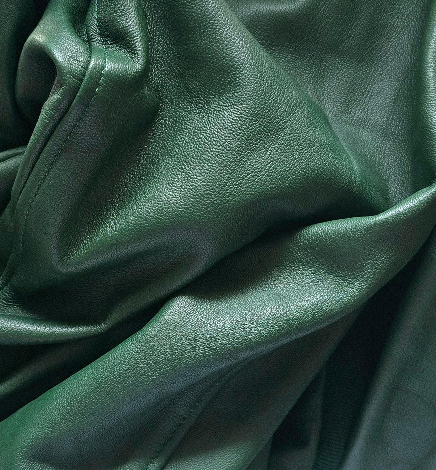 Brodan - Black Leather Harrington Jacket