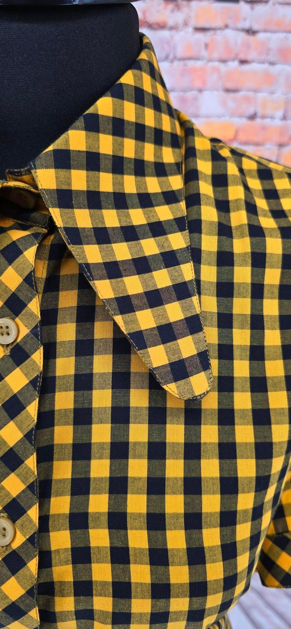 Stella - Women's Black & Gold Beagle Collar Shirt