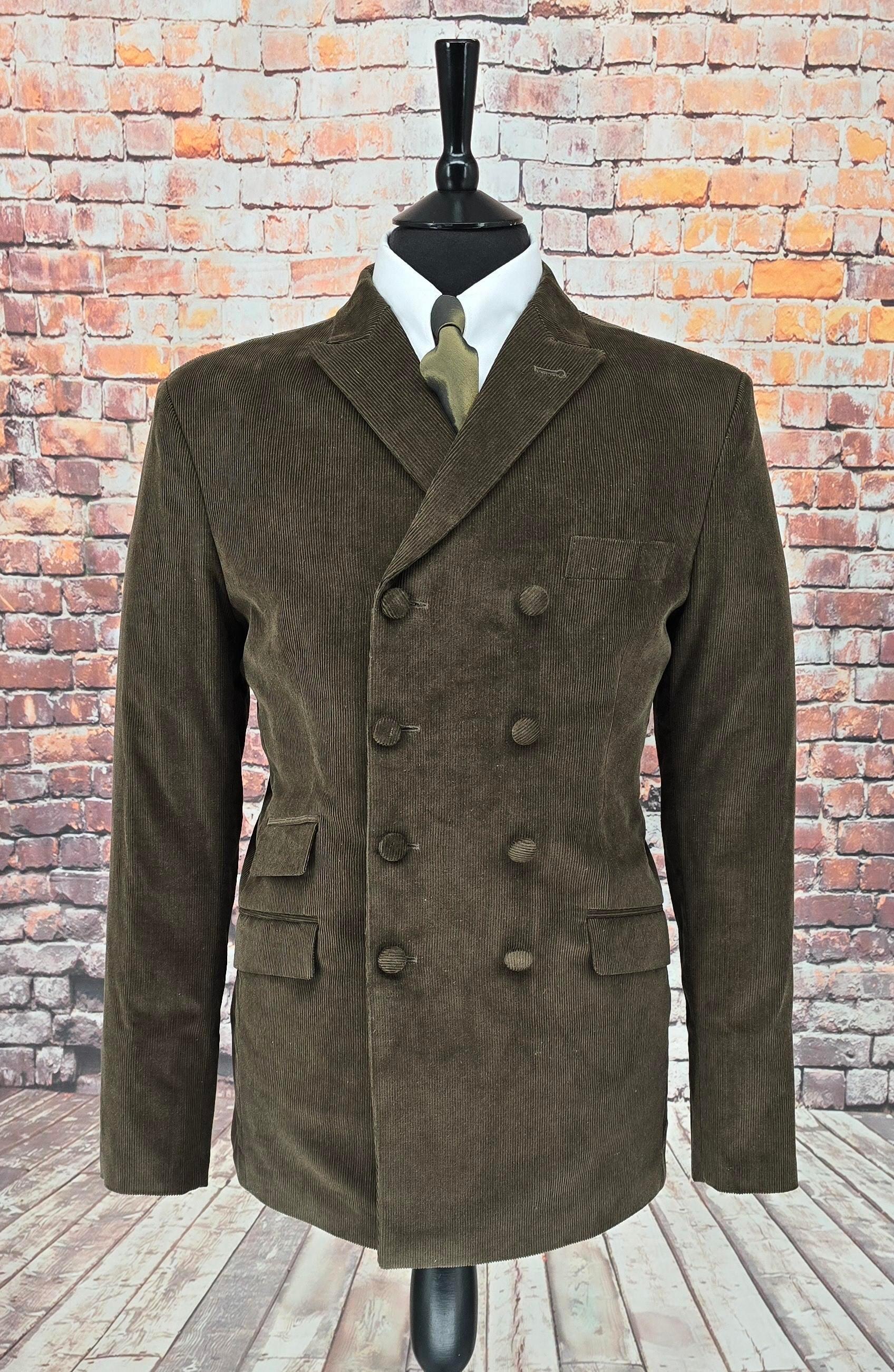 Bacchus -  Olive Double Breasted Corduroy Jacket