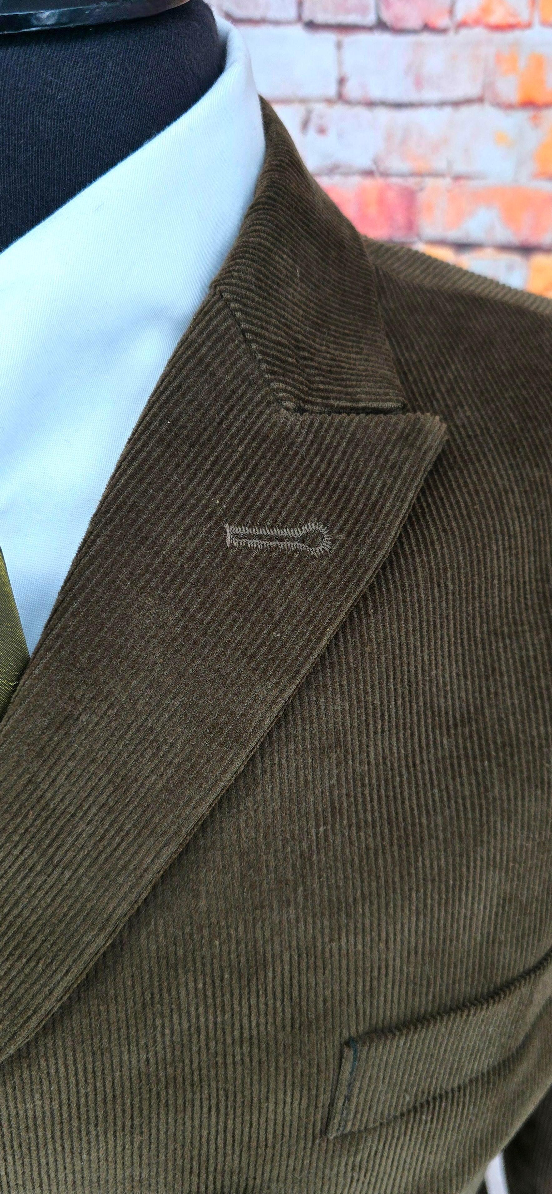 Bacchus -  Olive Double Breasted Corduroy Jacket