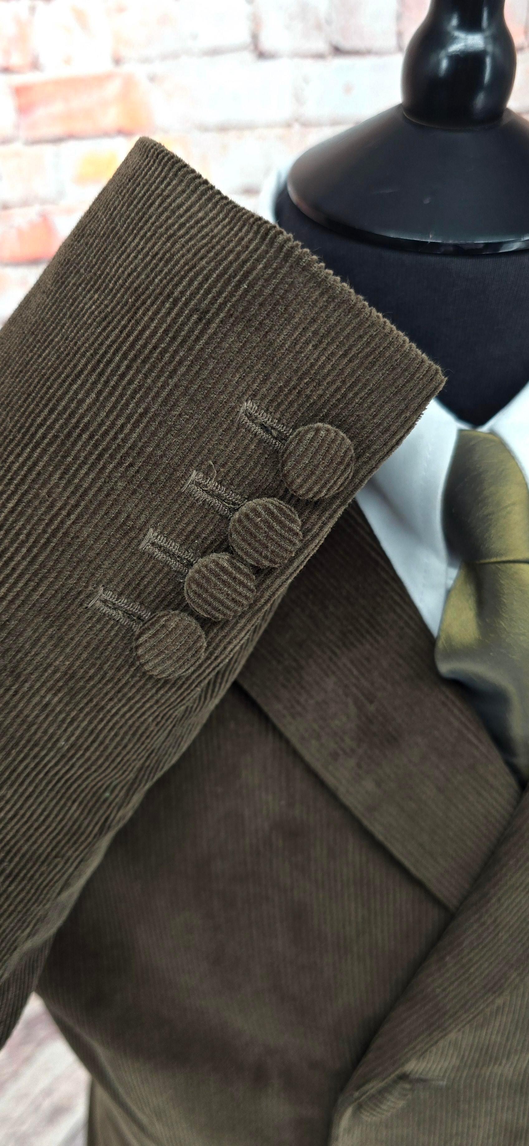 Bacchus -  Olive Double Breasted Corduroy Jacket