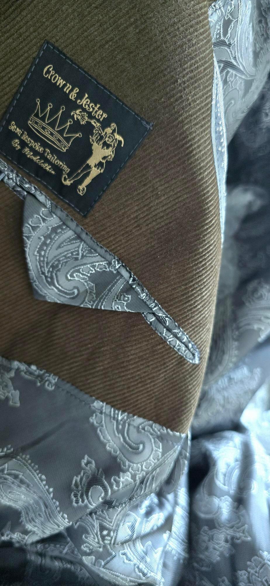 Bacchus -  Olive Double Breasted Corduroy Jacket