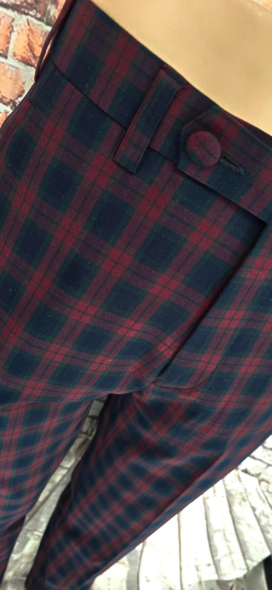 Matteo - Dark Red & Navy Check 3 Button Suit