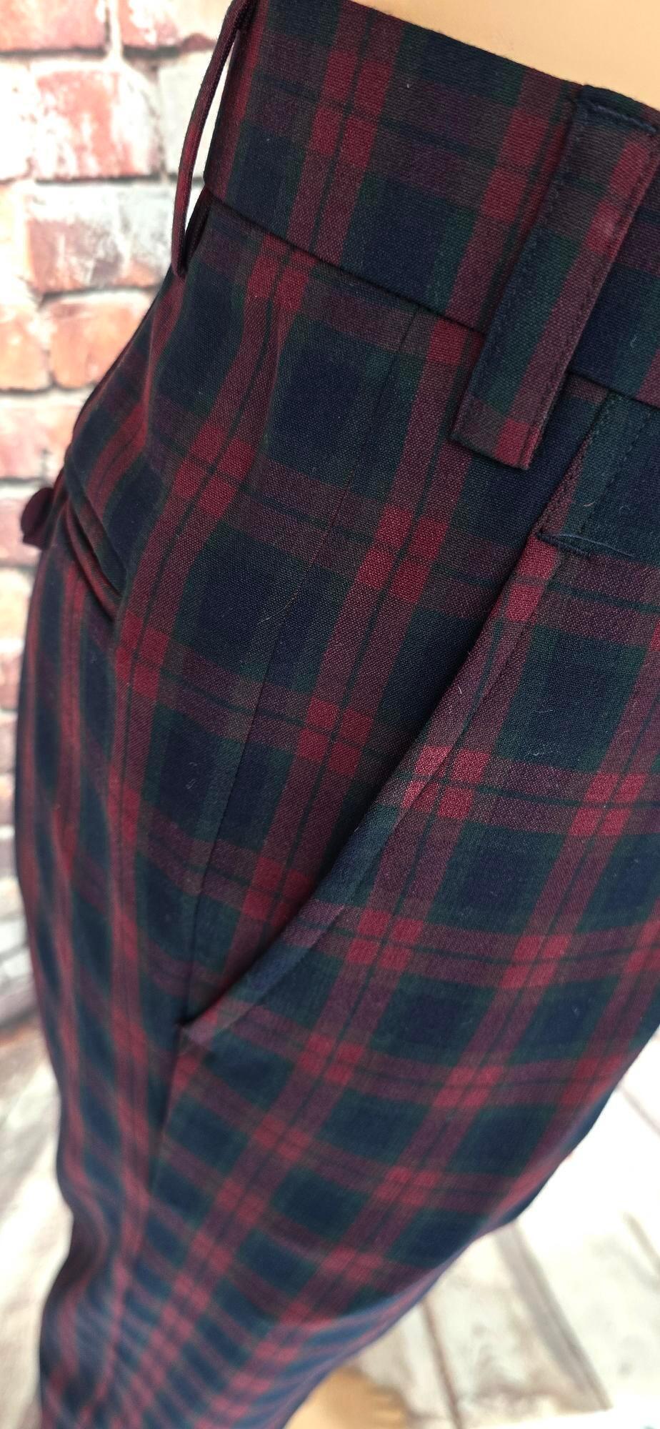 Matteo - Dark Red & Navy Check 3 Button Suit