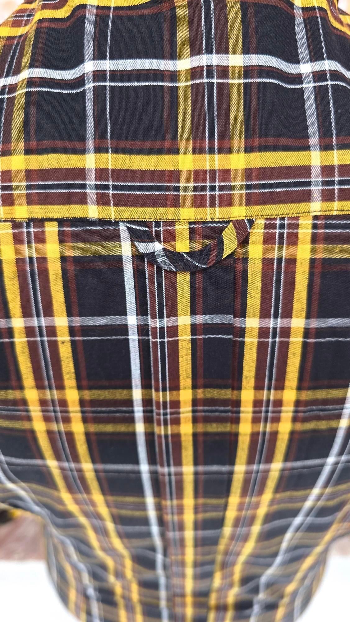 Bevin - Brown & Yellow Checked Short Sleeved Shirt