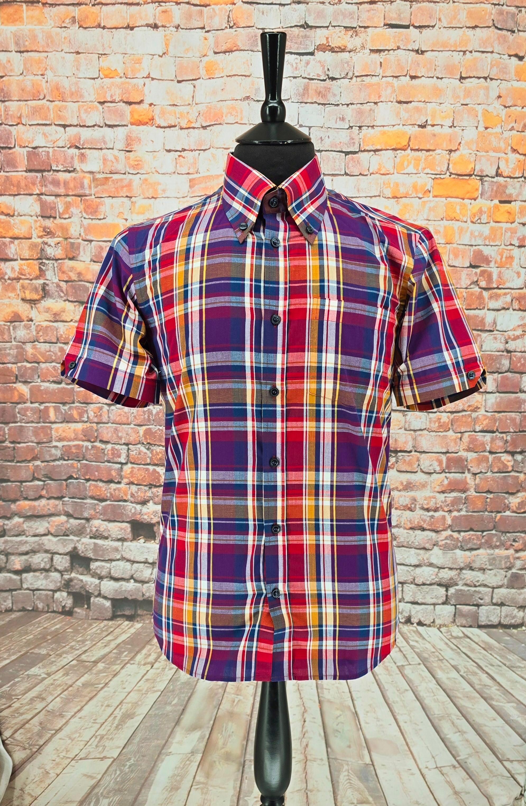 Baptiste - Purple Multi Checked Short Sleeved Shirt