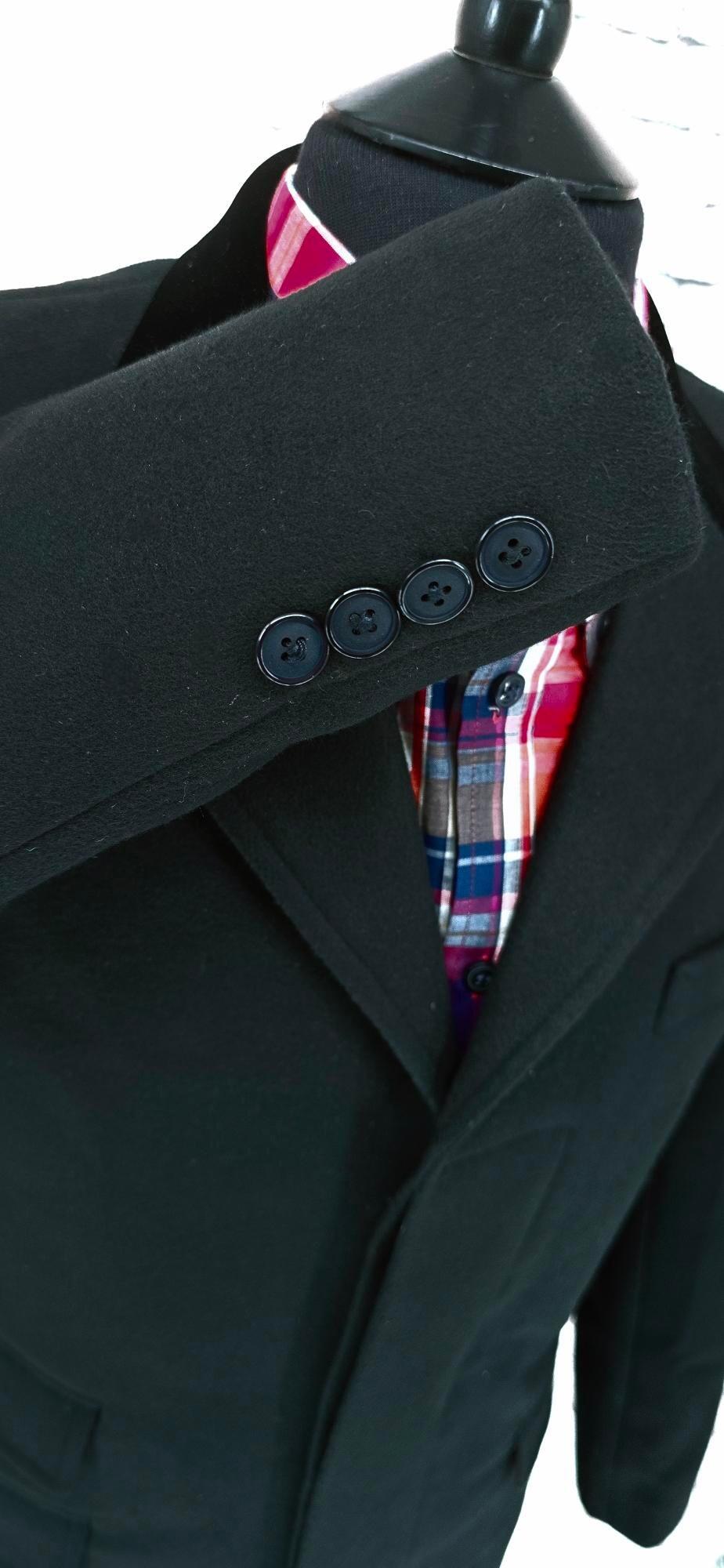 Vicky - Ladies 3/4 Length Overcoat With Red Lining