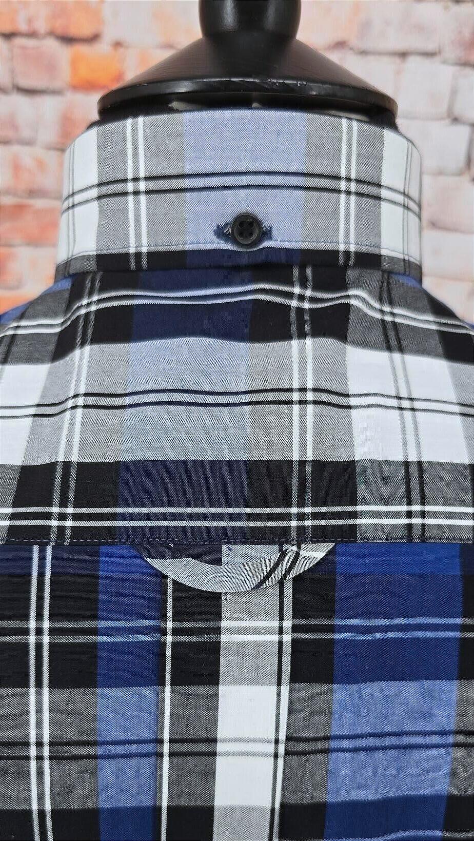 Royce - Blue White & Black Checked Short Sleeved Shirt