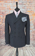 Victor - Charcoal Grey Pinstripe Double Breasted Suit