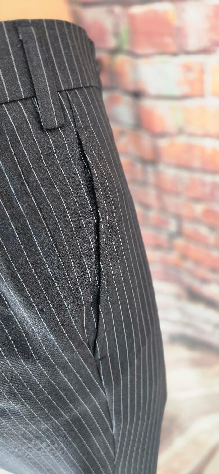 Victor - Charcoal Grey Pinstripe Double Breasted Suit