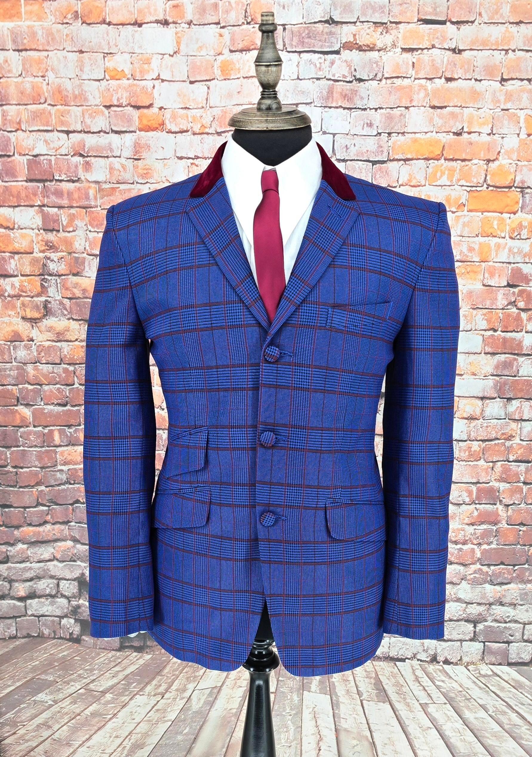 Sedwick - Stunning Blue & Berry Checked Suit.