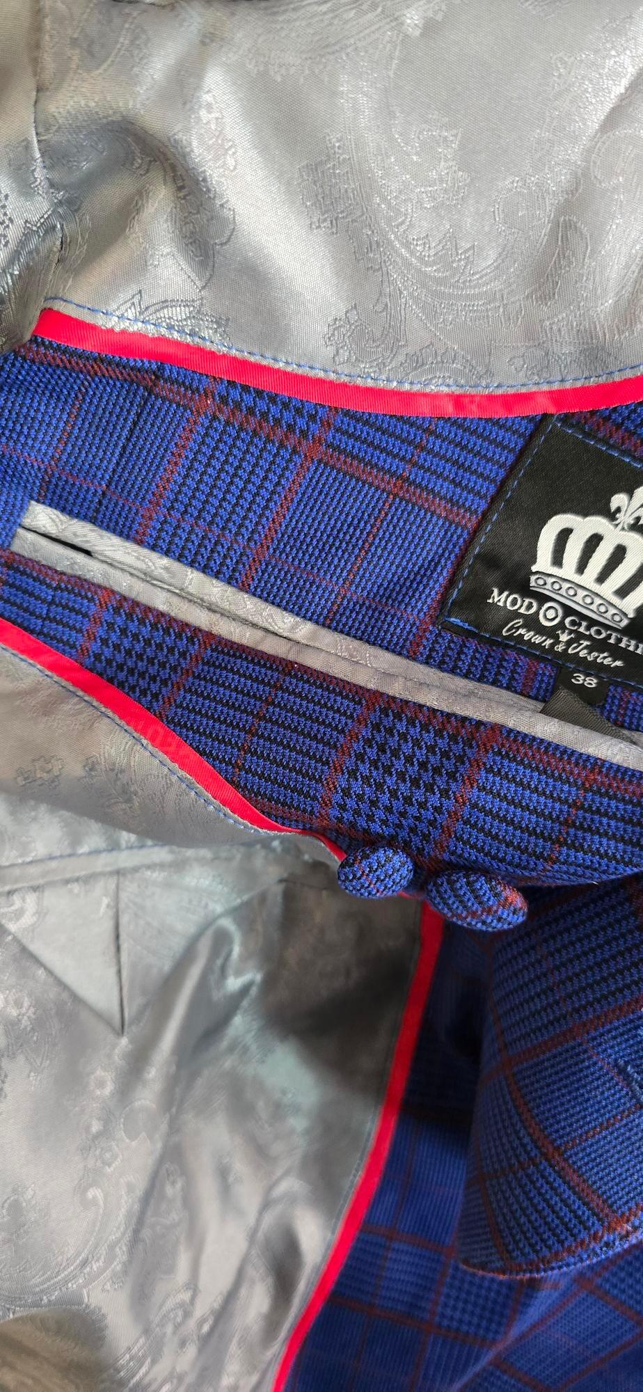 Sedwick - Stunning Blue & Berry Checked Suit.