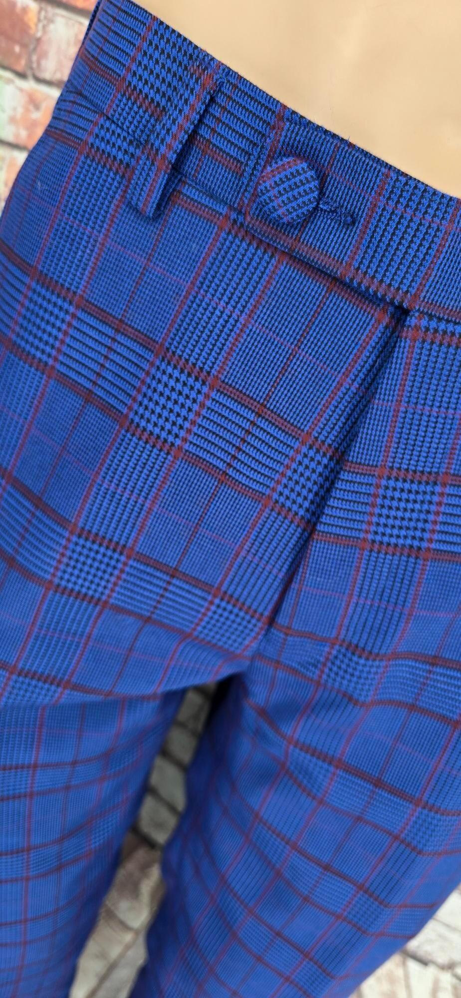 Sedwick - Stunning Blue & Berry Checked Suit.