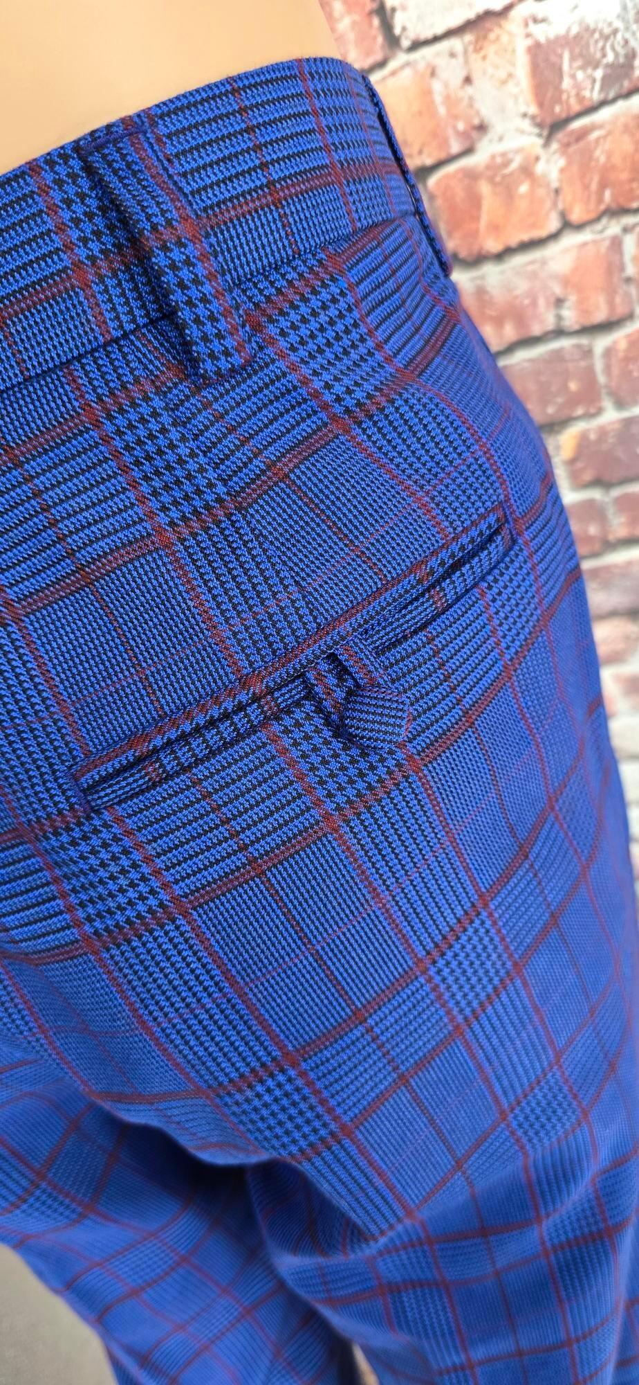 Sedwick - Stunning Blue & Berry Checked Suit.