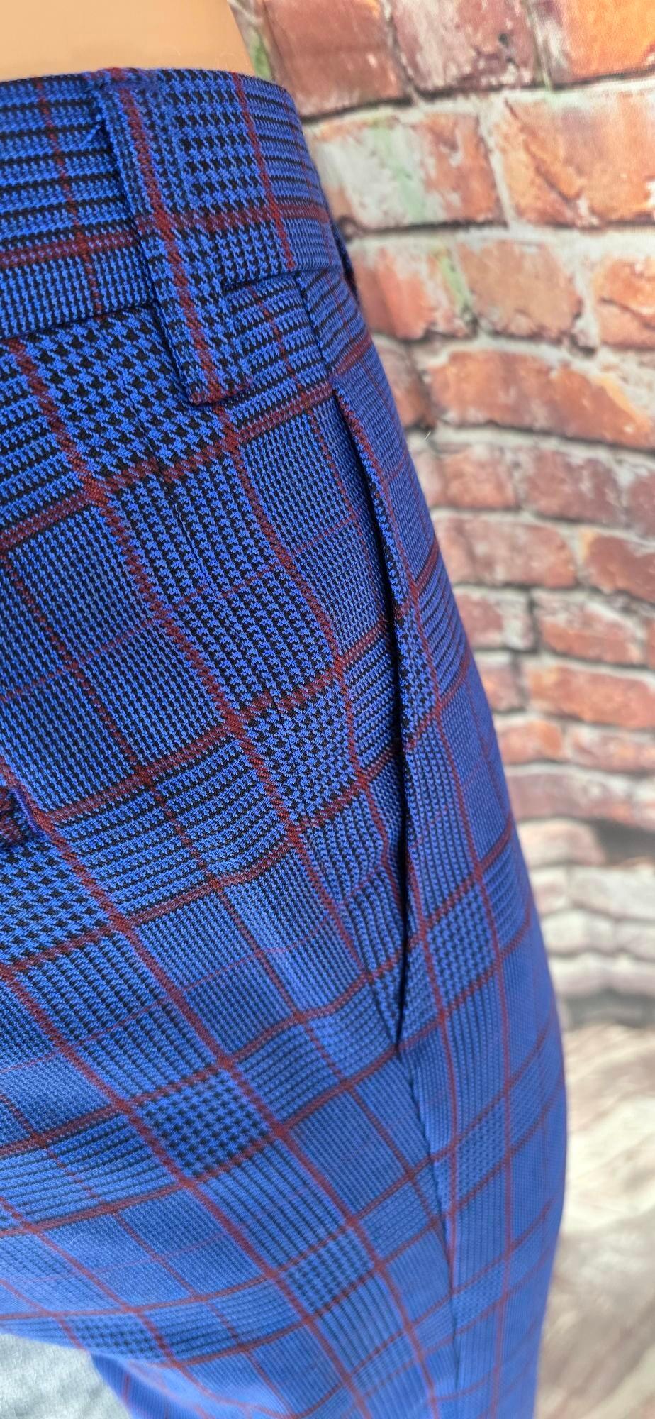 Sedwick - Stunning Blue & Berry Checked Suit.