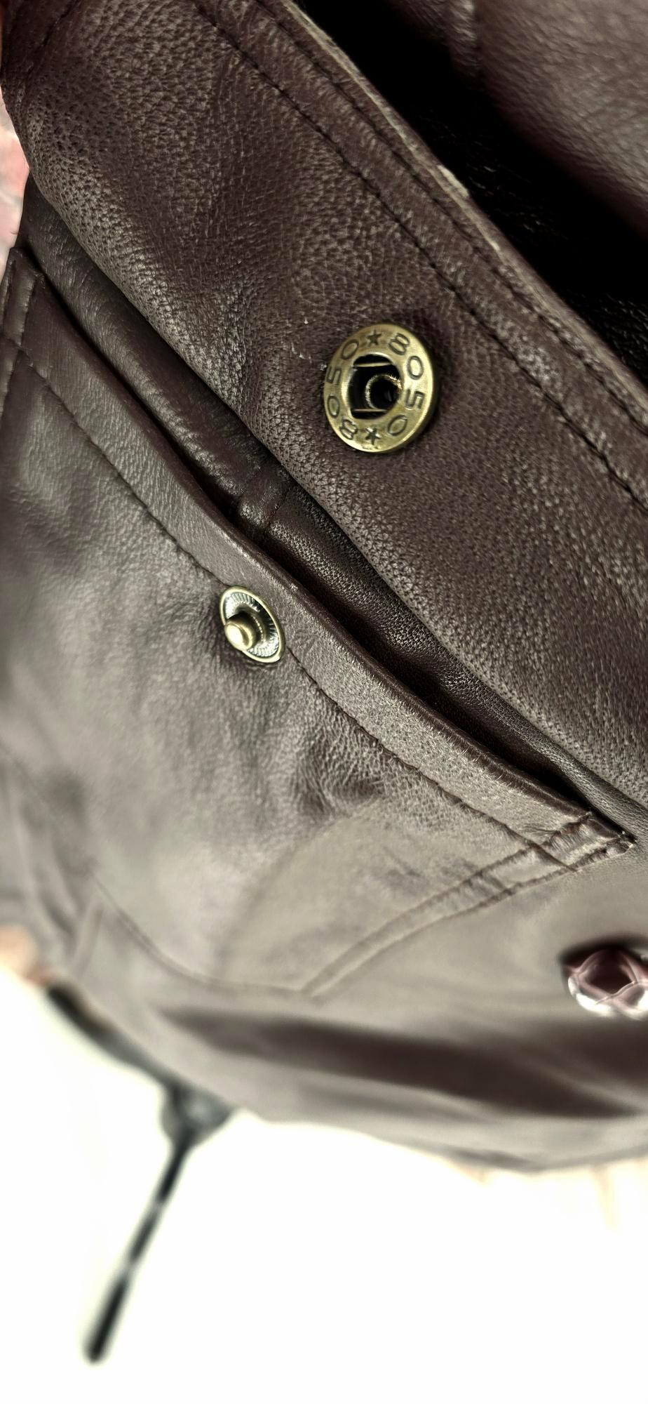 Yvette - 8 Button Double breasted Leather Coat