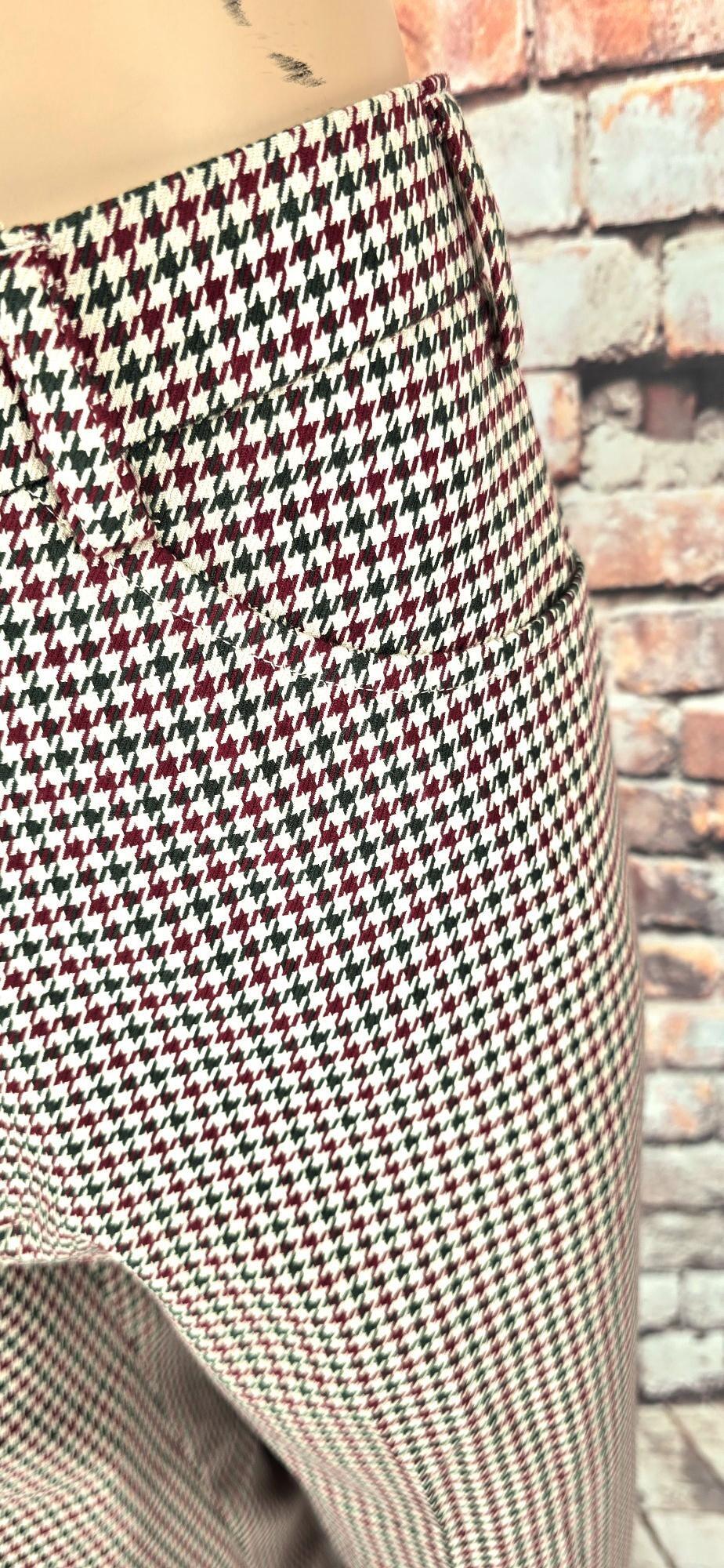 Jeffery Brown Burgundy & Ecru Trouser