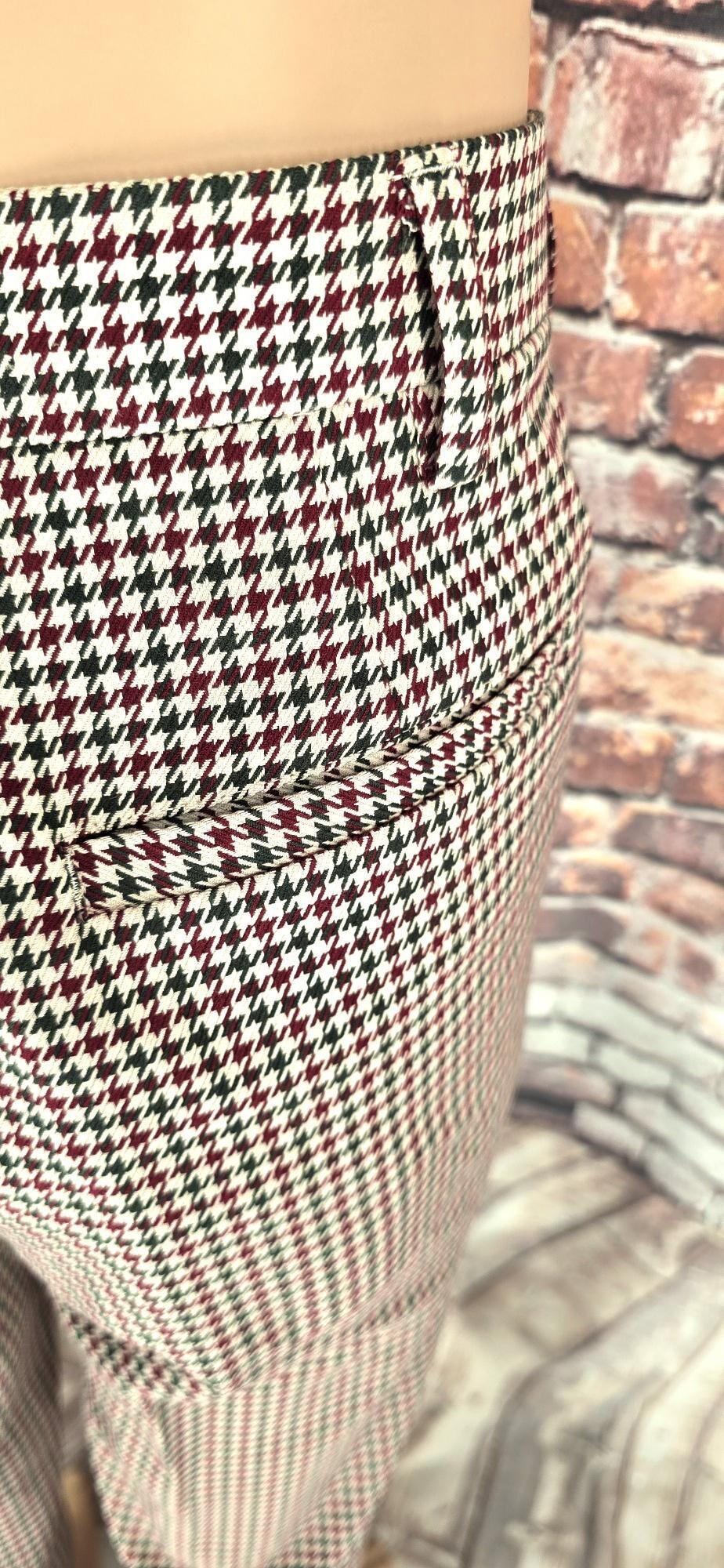 Jeffery Brown Burgundy & Ecru Trouser