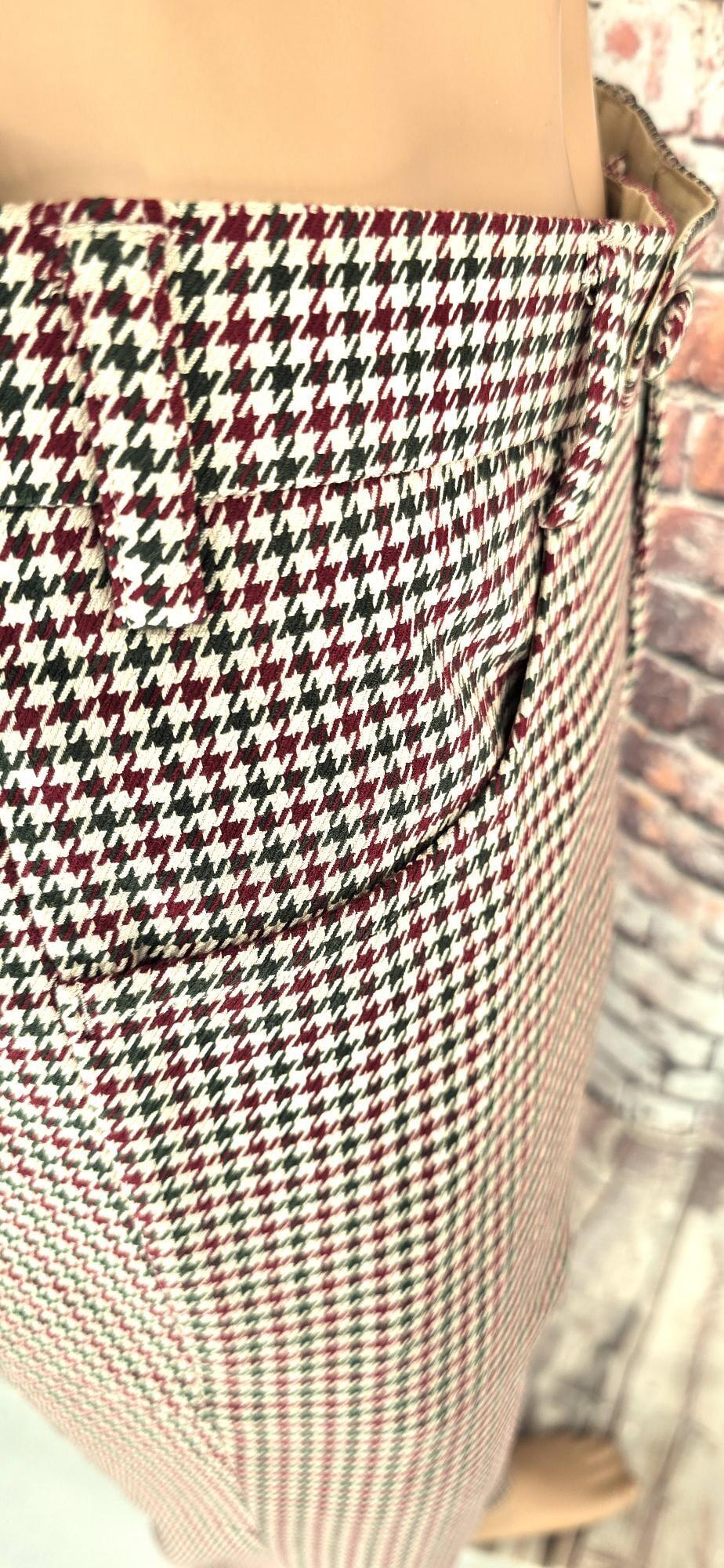 Jeffery Brown Burgundy & Ecru Trouser