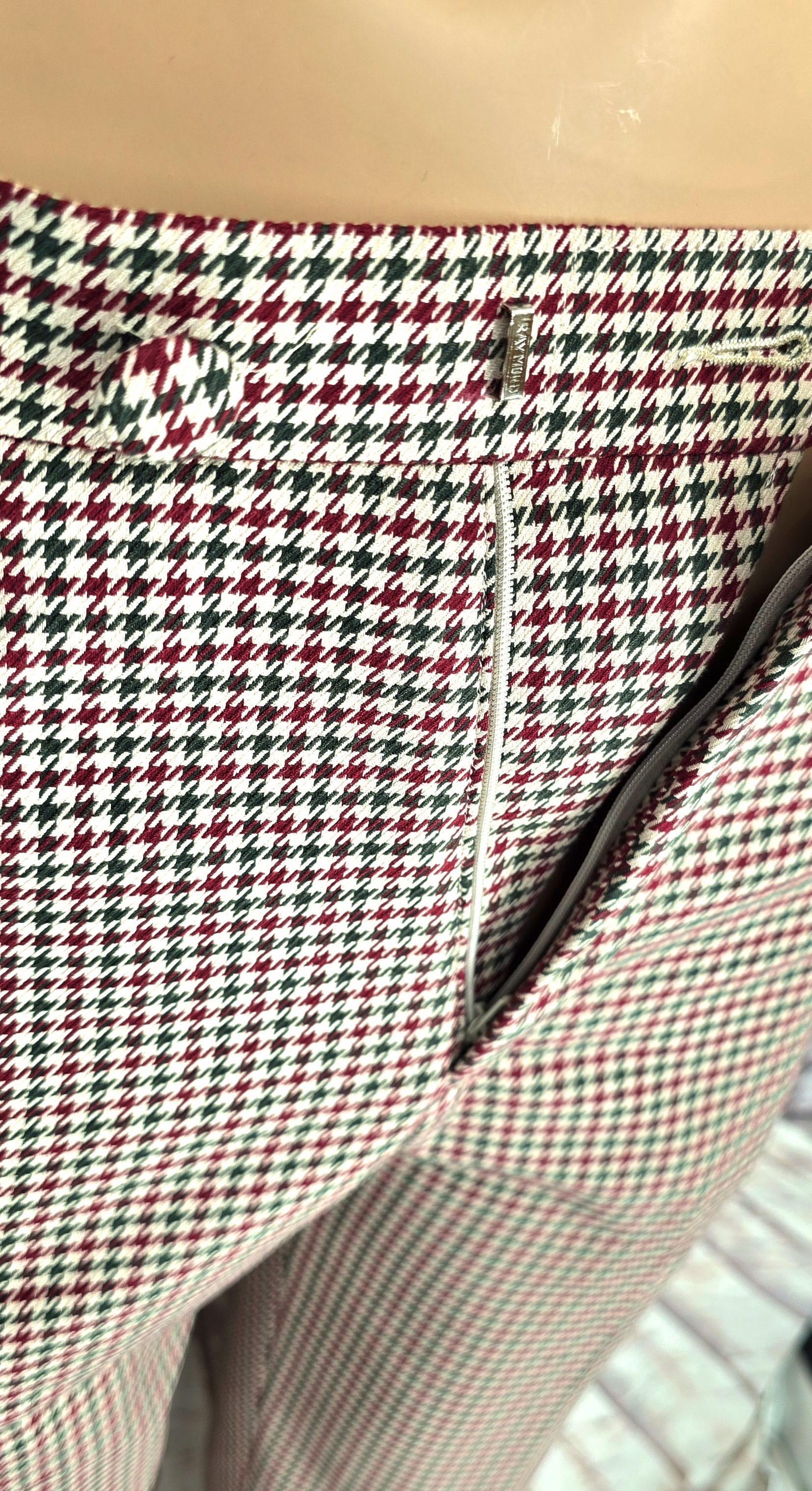 Jeffery Brown Burgundy & Ecru Trouser