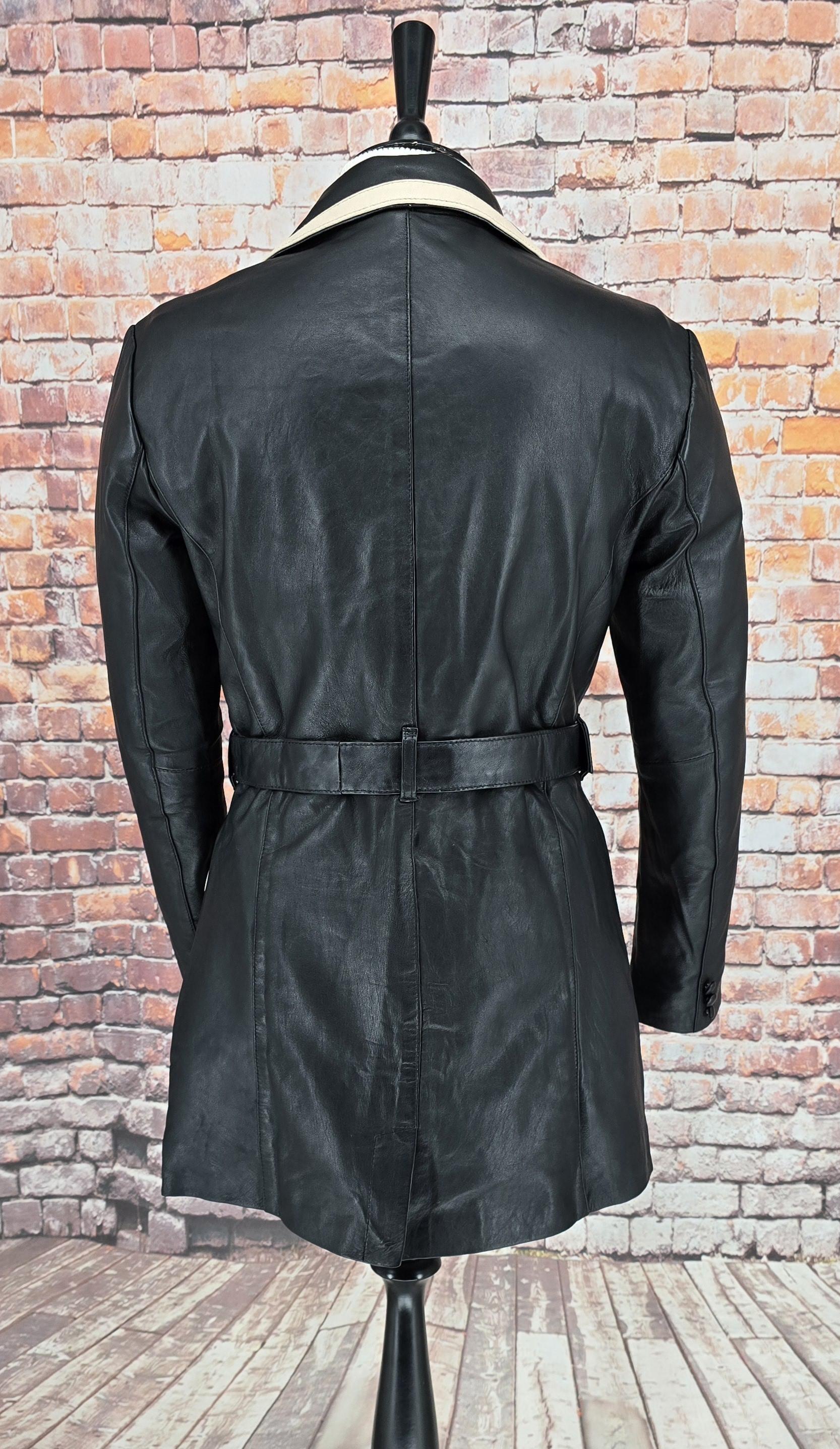 Claudia  -  Women's Black With Contrasting Detail Leather Jacket