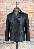 Benson - Black Leather Double Breasted Jacket